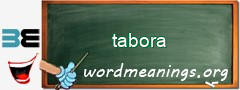 WordMeaning blackboard for tabora